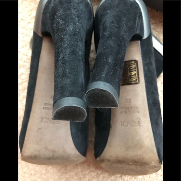 Fendi suede ankle booties 38 - Picture 2 of 6